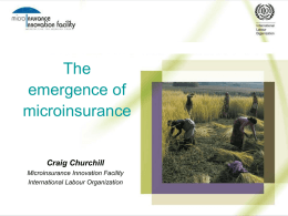 The emergence of microinsurance