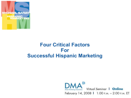 PowerPoint Presentation - Michael Saray Hispanic Marketing