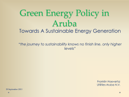 Green Energy Policy - OCTA - Association of the Overseas