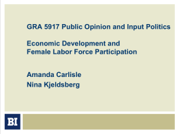 GRA 5917 Public Opinion and Input Politics