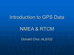 GPS Data Format NEMA- 0183 - Geodetic Survey of Hong Kong