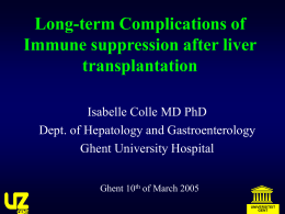 Recurrence of disease after liver transplantation