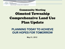 Public Meeting Olmsted Township Master Plan - E