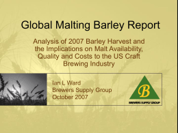 Global Malting Barley Report