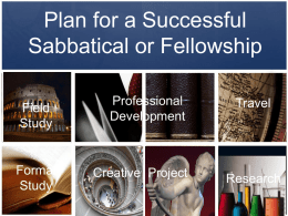 Sabbatical Proposal Preparation PowerPoint