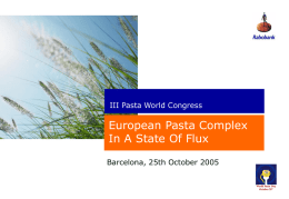 The European Pasta Complex