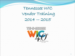 WIC Food Packages - Tennesse Department Of Health