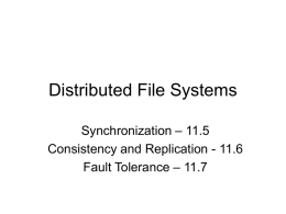 Distributed File Systems - The University of Alabama in