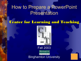 How to Give a PowerPoint Presentation