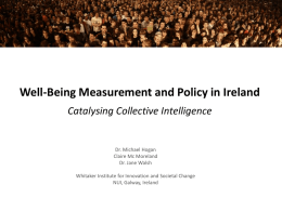 Well-Being Measurement and Policy in Ireland Catalysing