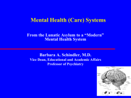 Mental Health (Care) Systems - WebCampus --