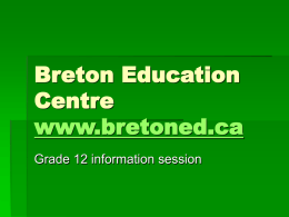 Breton Education Centre’s