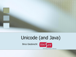 Unicode and Java