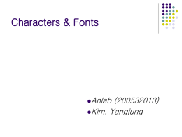 Characters & Fonts