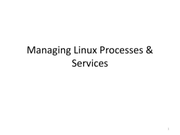 Managing Linux Processes & Services