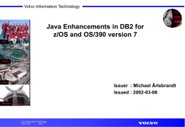 Java Stored Procedures in DB2 for z/OS and OS/390 version 7