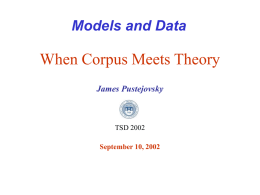 When Corpus Meets Theory