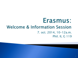 WER KANN AM ERASMUS-PROGRAMM TEILNEHMEN?