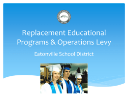 Replacement Educational Programs & Operations Levy