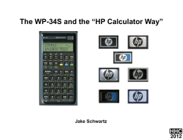 The WP-34S and the “HP Calculator Way”