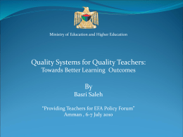 Quality Systems for Quality Teachers