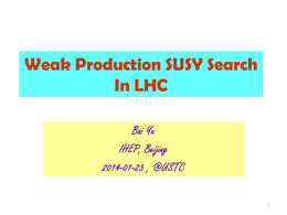 Weak Production SUSY Search