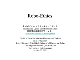 Robo-Ethics - Rafael Capurro