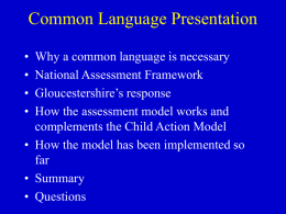 Common Language Presentation