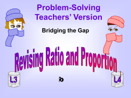Ratio and proportion : teachers version