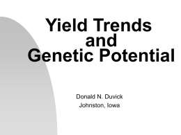 PowerPoint Presentation - Yields increase annually for