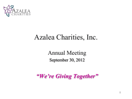 2003-2004 - Azalea Charities