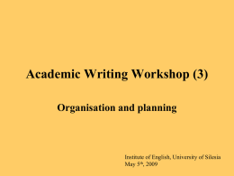 Academic Writing Workshop (1)