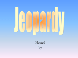 Jeopardy - Tripod.com