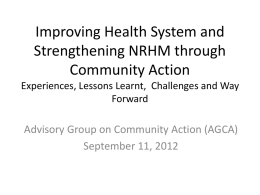 Community Action in NRHM