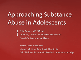 ADOLESCENT SUBSTANCE ABUSE