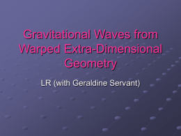 Gravitational Waves from Warped Extra