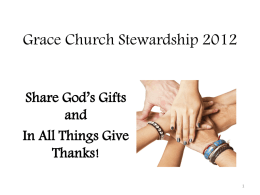 Grace Church Stewardship 2012