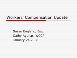 Workers’ Compensation Update