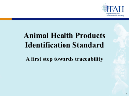 Animal Health Products Identification
