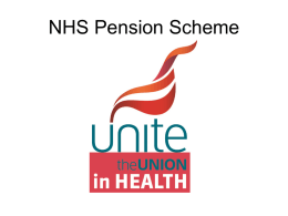 NHS Pension Scheme - GHP - Guild of Healthcare Pharmacists