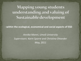 Mapping young students understanding