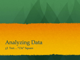 Analyzing Data - Western Washington University