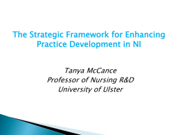 REACH Project A Clinical Careers Framework for Nurses