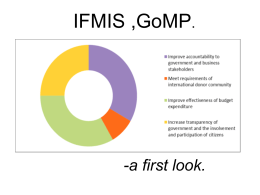 IFMIS ,GoMP. - Comptroller and Auditor General of India