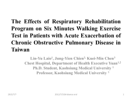 The Effects of Respiratory Rehabilitation of Nursing