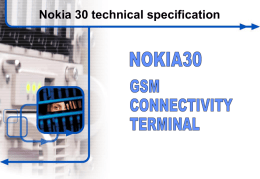 Nokia 30/31 technical specification