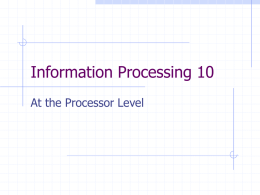 Information Processing 2 - Liverpool Hope University