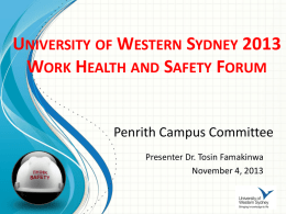 2013 Work Health and Safety Forum