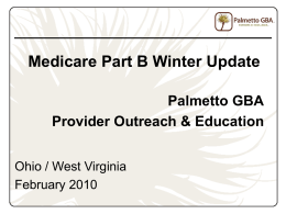 Medicare Part B Winter Update