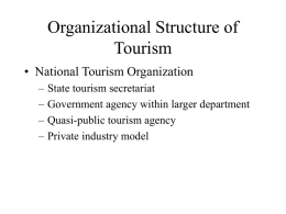 Organizational Structure of Tourism